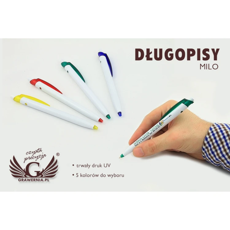 Kunststoffkugelschreiber MILO - UV-Druck - DP009