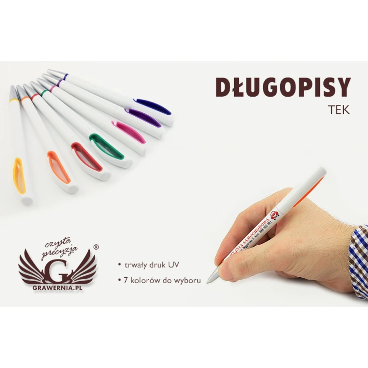 Kunststoff-Kugelschreiber TEK - UV-Druck - DP010