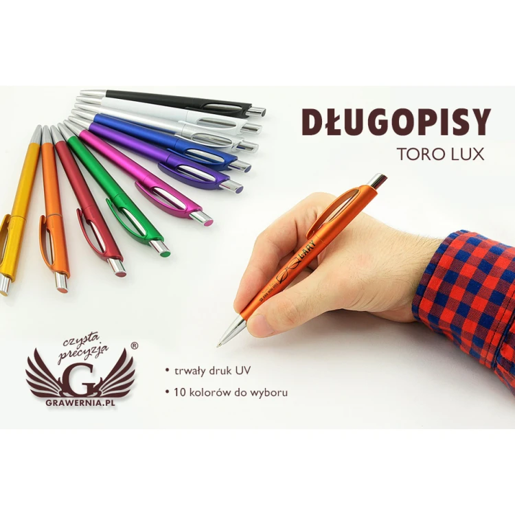 Kunststoffkugelschreiber TORO LUX - UV-Druck - DP012
