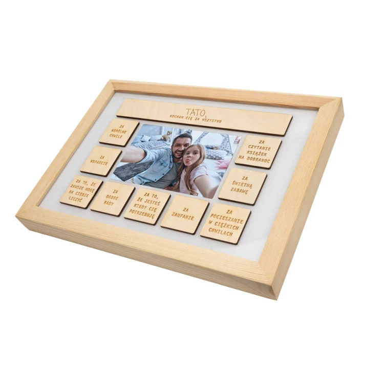 Holzrahmen für Papa mit Foto - RAM010