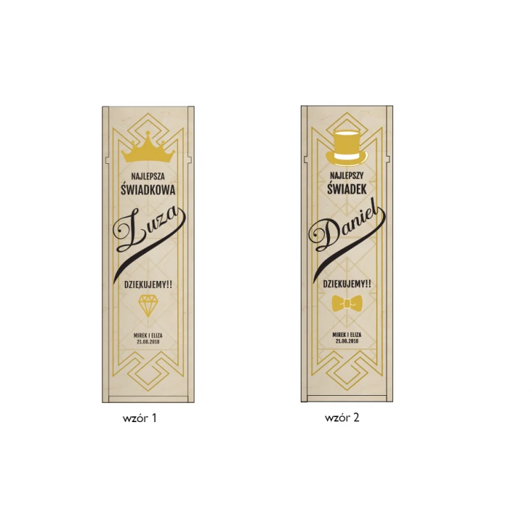 Holzkiste für Alkohol - Geschenk für Zeugen - SK059
