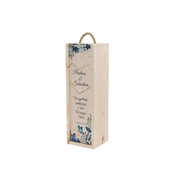 Holzkiste für Wein - Geschenk für das Brautpaar - SK054