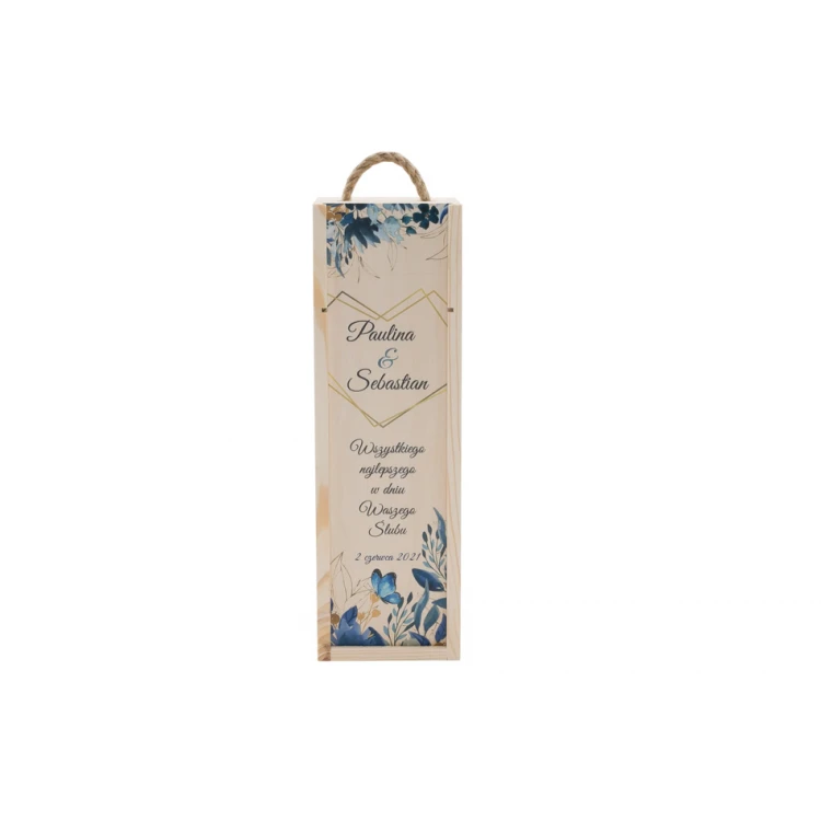 Holzkiste für Wein - Geschenk für das Brautpaar - SK054
