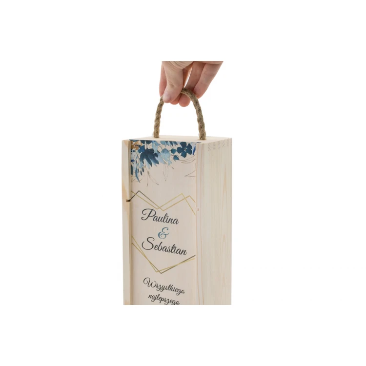 Holzkiste für Wein - Geschenk für das Brautpaar - SK054