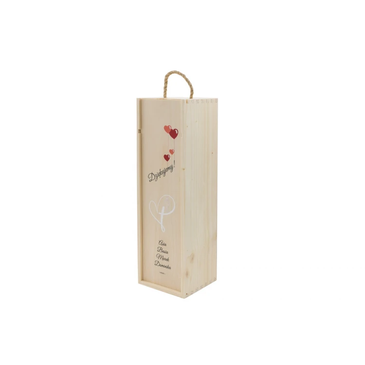 Holzkiste für Alkohol - Dankeschön - SK055