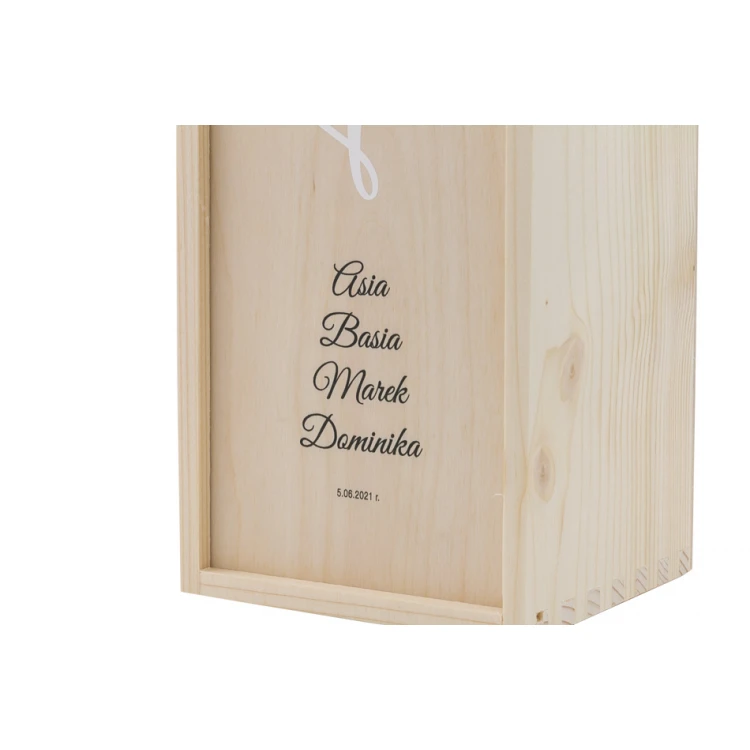Holzkiste für Alkohol - Dankeschön - SK055