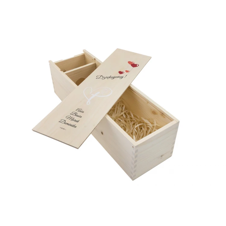Holzkiste für Alkohol - Dankeschön - SK055