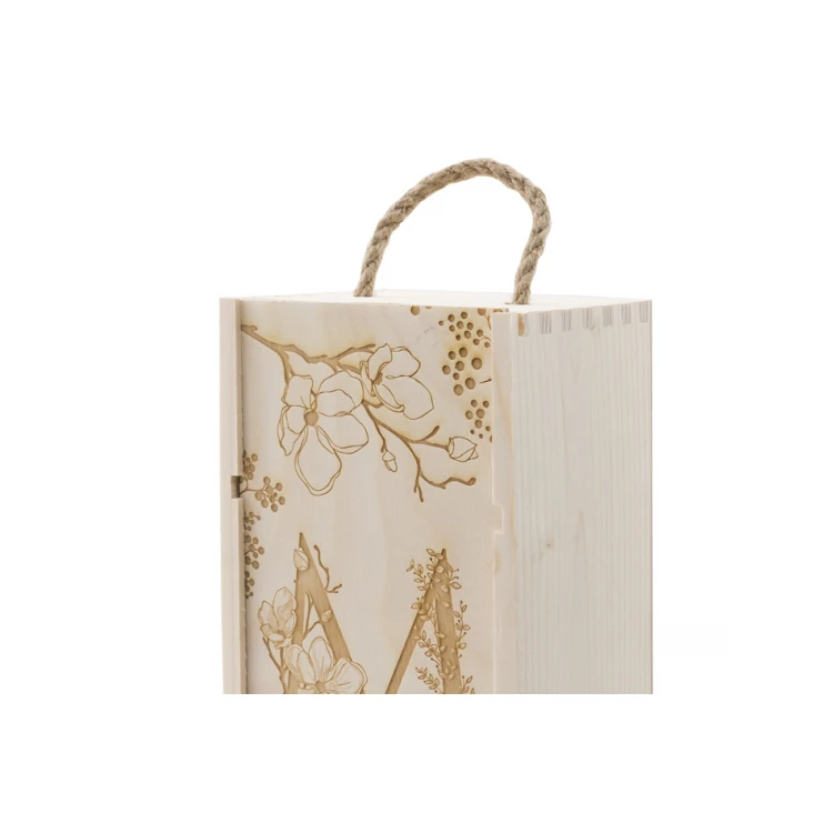 Holzkiste für Wein - Geschenk für das Brautpaar - SK056