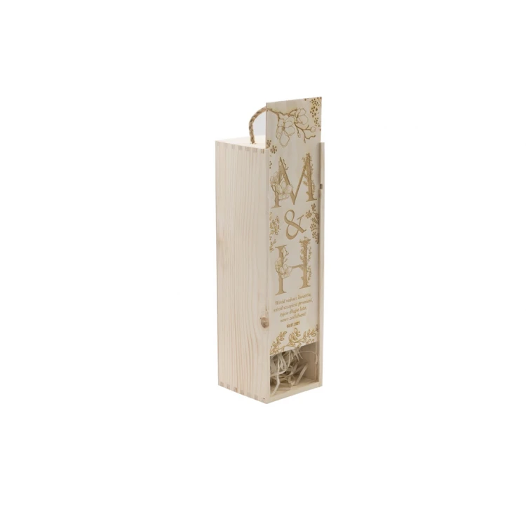 Holzkiste für Wein - Geschenk für das Brautpaar - SK056