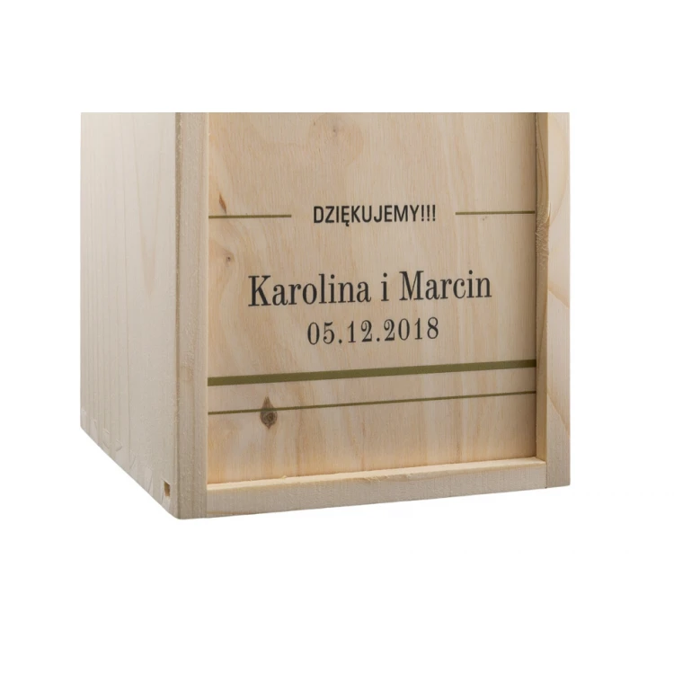 Holzkiste für Alkohol - Dankeschön für die Eltern - SK018