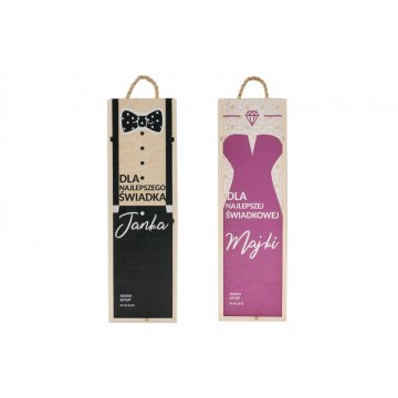 Holzkiste für Alkohol - Geschenk für Zeugen - SK017