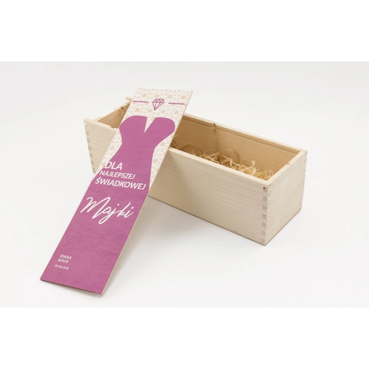 Holzkiste für Alkohol - Geschenk für Zeugen - SK017