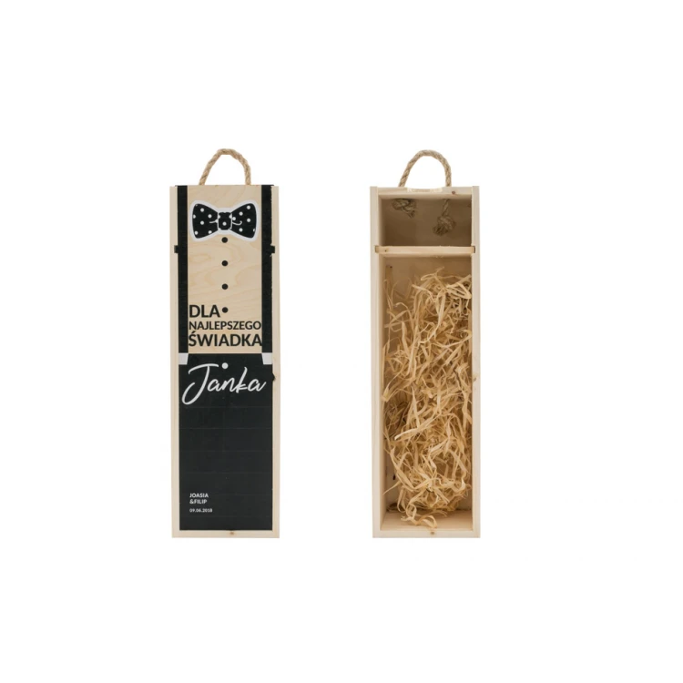 Holzkiste für Alkohol - Geschenk für Zeugen - SK017
