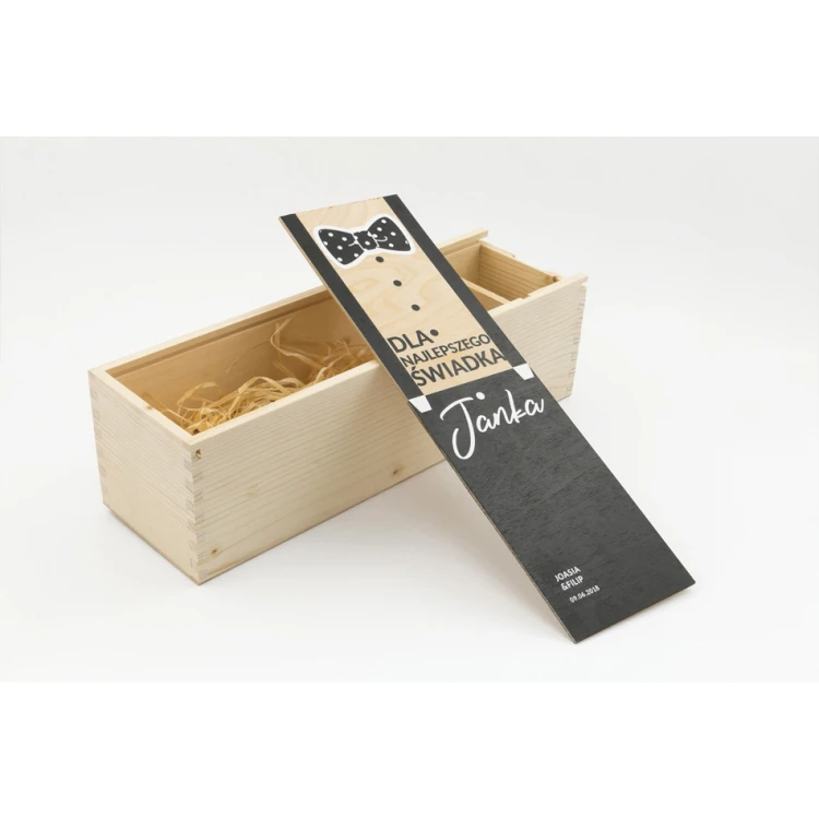 Holzkiste für Alkohol - Geschenk für Zeugen - SK017