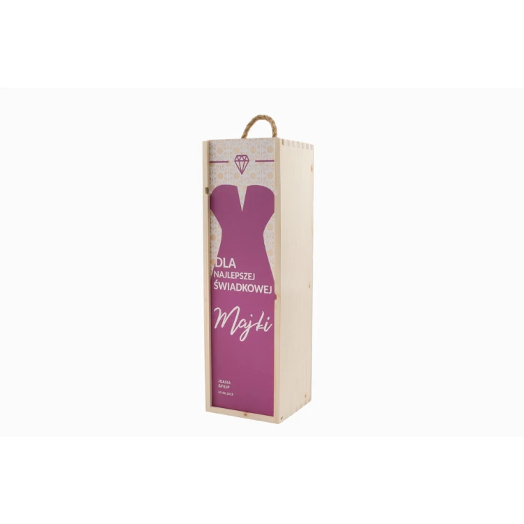 Holzkiste für Alkohol - Geschenk für Zeugen - SK017