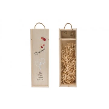 Holzkiste für Alkohol - Dankeschön - SK055
