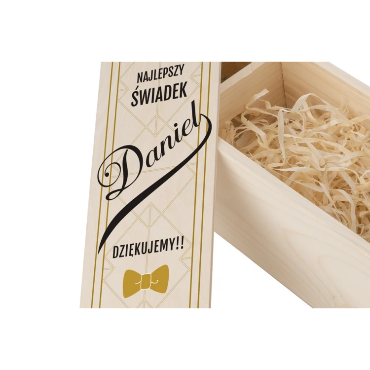 Holzkiste für Alkohol - Geschenk für Zeugen - SK059