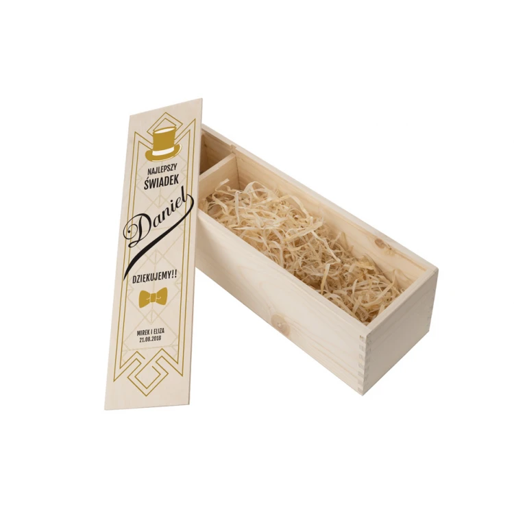 Holzkiste für Alkohol - Geschenk für Zeugen - SK059