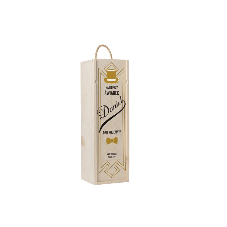 Holzkiste für Alkohol - Geschenk für Zeugen - SK059