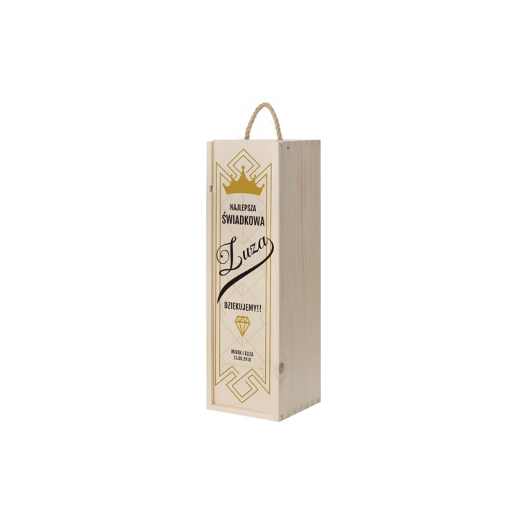Holzkiste für Alkohol - Geschenk für Zeugen - SK059