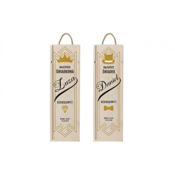 Holzkiste für Alkohol - Geschenk für Zeugen - SK059