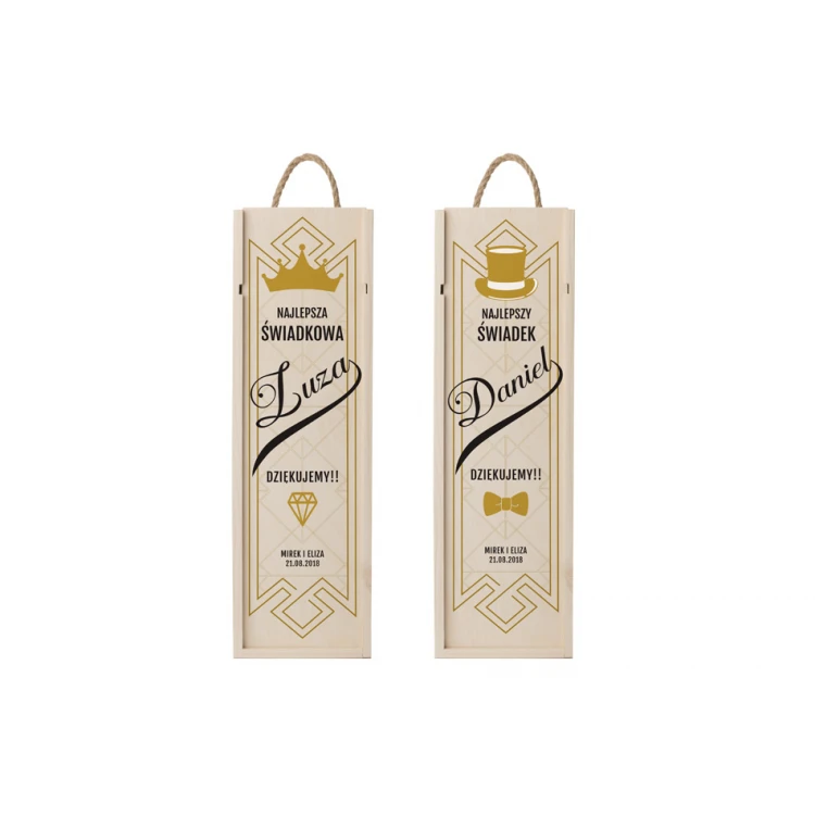 Holzkiste für Alkohol - Geschenk für Zeugen - SK059