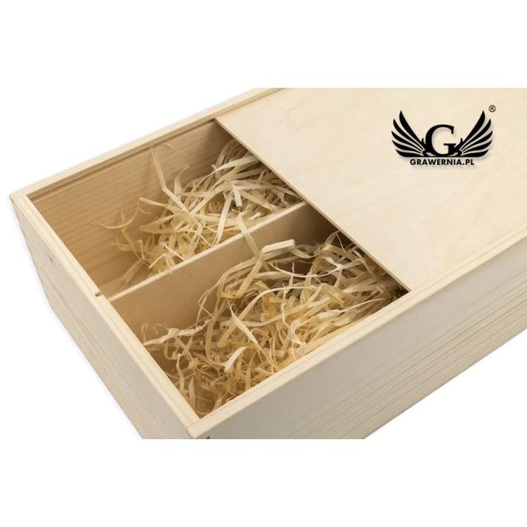 Holzkiste für zwei Weinflaschen - Geschenk für Hochzeitsgäste - SK046