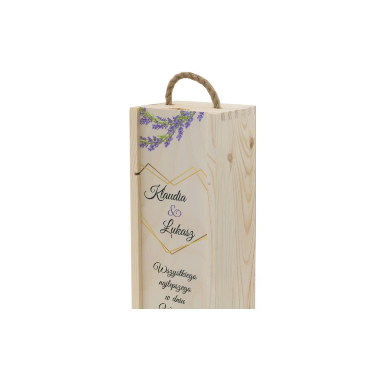 Holzkiste für Wein - Geschenk für das Brautpaar - SK058