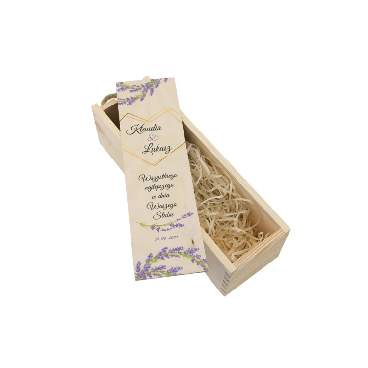 Holzkiste für Wein - Geschenk für das Brautpaar - SK058
