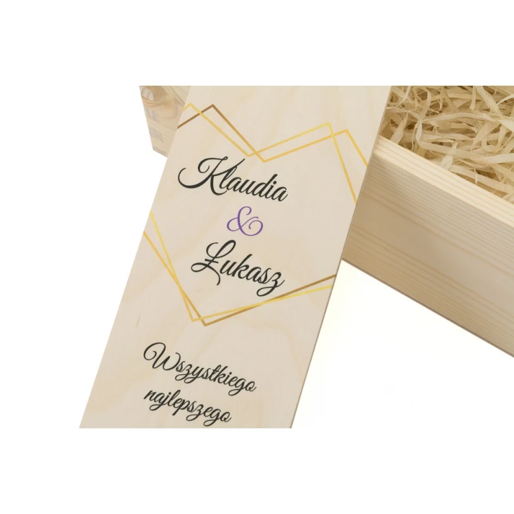 Holzkiste für Wein - Geschenk für das Brautpaar - SK058