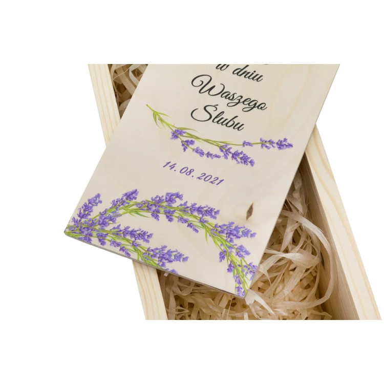Holzkiste für Wein - Geschenk für das Brautpaar - SK058