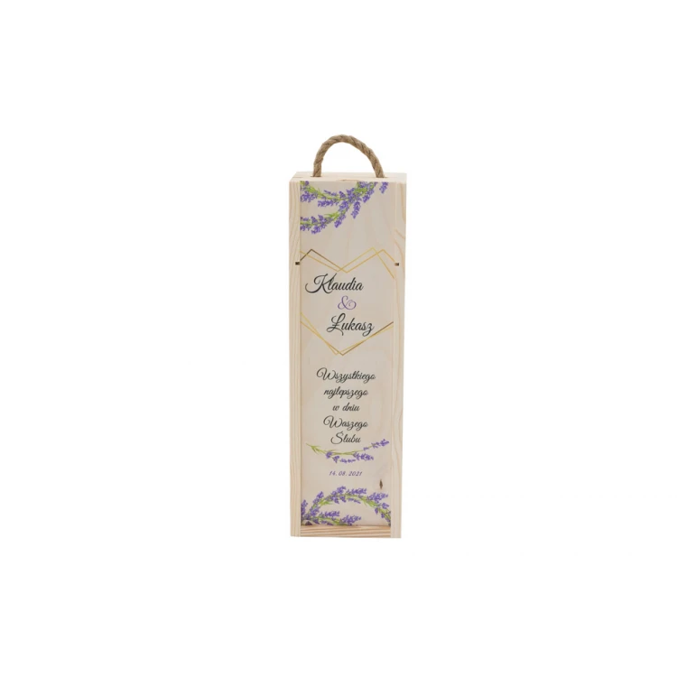 Holzkiste für Wein - Geschenk für das Brautpaar - SK058