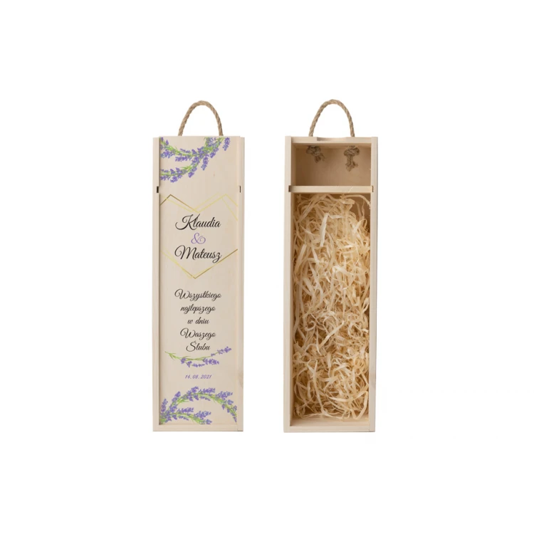 Holzkiste für Wein - Geschenk für das Brautpaar - SK058