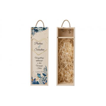 Holzkiste für Wein - Geschenk für das Brautpaar - SK054