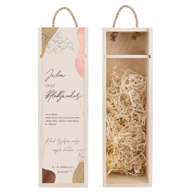 Holzweinkiste - Geschenk für das Brautpaar - SK076