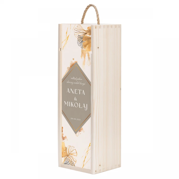 Holzweinkiste - Geschenk für das Brautpaar - SK077