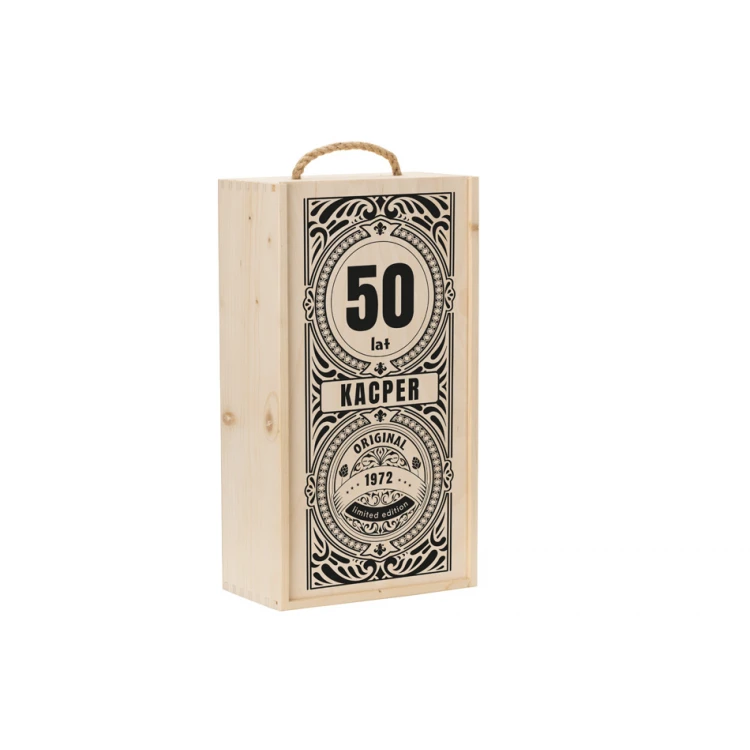 Holzkiste für Wodka mit einem Set von 6 Gläsern - Limitierte Auflage - SK066