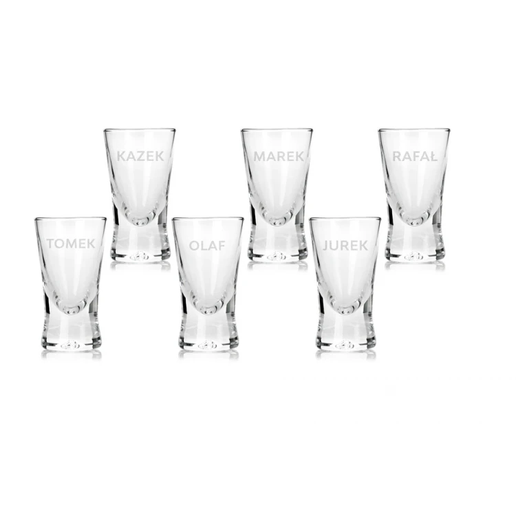 Holzkiste für Wodka mit einem Set von 6 Gläsern - Geburt einer Legende 1 - SK063