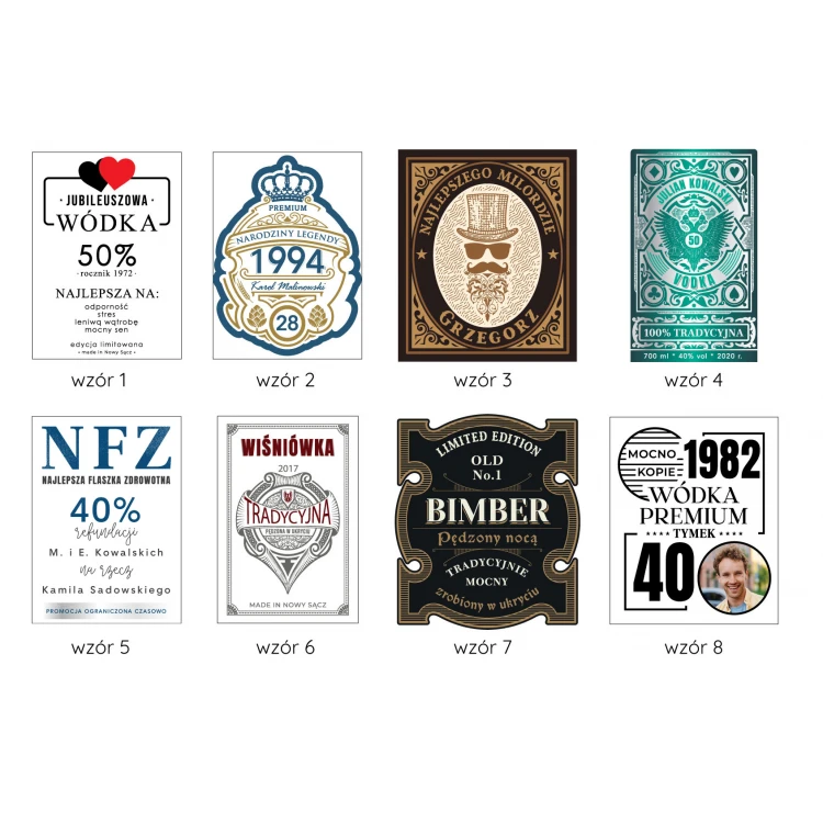 Holzkiste für Wodka mit einem Set von 6 Gläsern für den Junggesellenabend - SK069