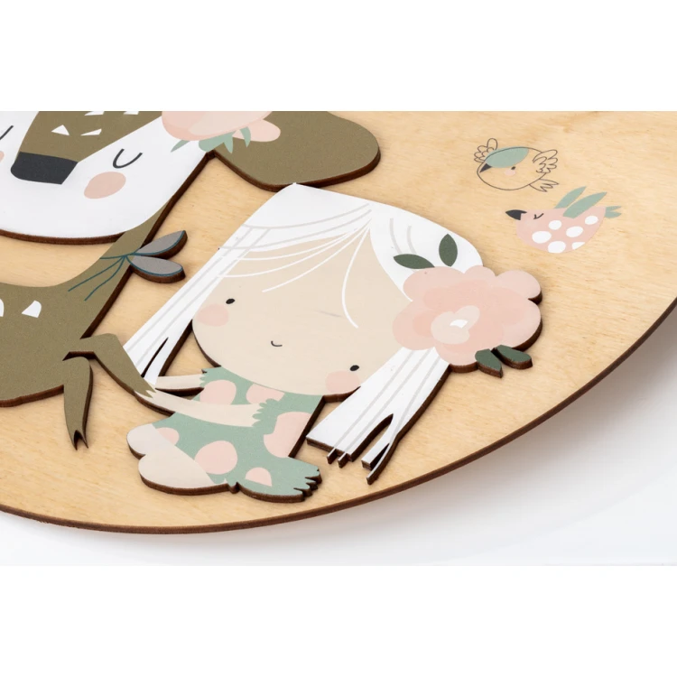 Holzschild mit Kindernamen - Sarenka - Durchmesser 290mm - NAP070
