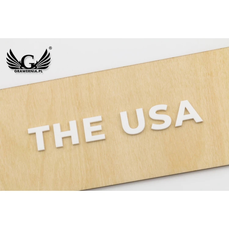 Holzschild mit erhabenem Plexiglastext - Abmessungen: 300x110mm - TAB069