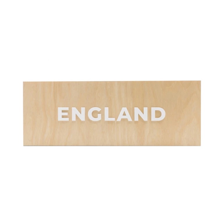 Holzschild mit erhabenem Plexiglastext - Abmessungen: 300x110mm - TAB069