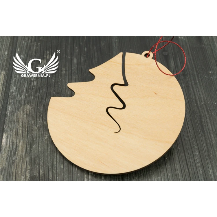 Holz-Weihnachtskugeln - Durchmesser: 100mm - graviert und gebeizt - BDR015