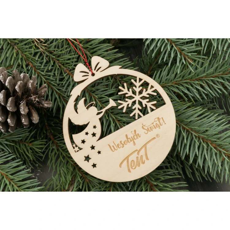 Holz-Weihnachtskugeln - Größe 80x93mm - individuelle Gravur - BDR018