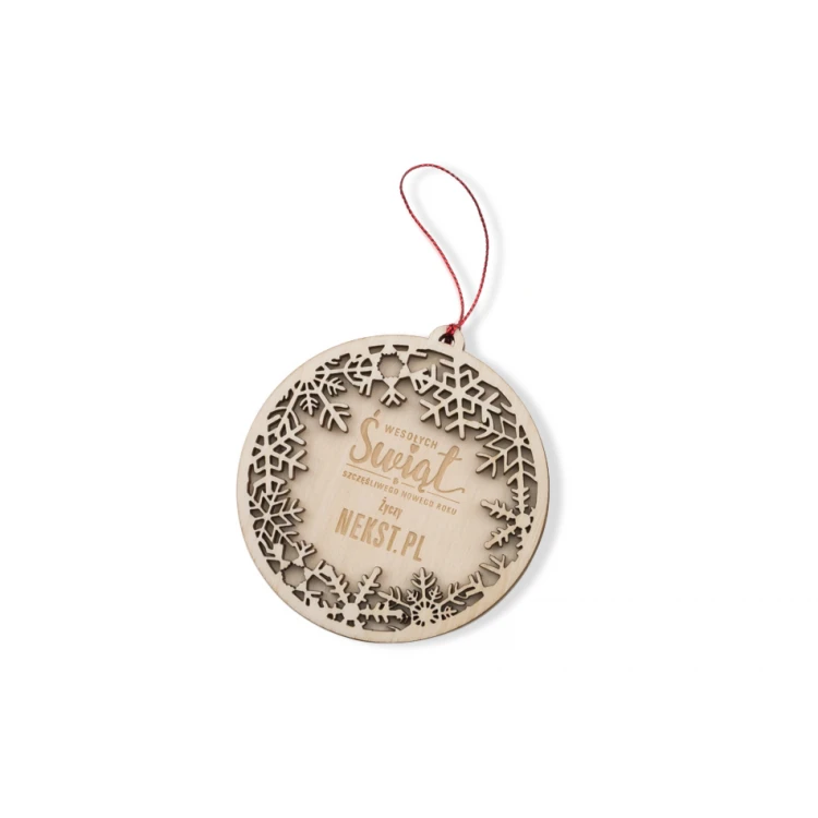 Holz-Weihnachtskugeln - Größe 80x85mm - individuelle Gravur - BDR019