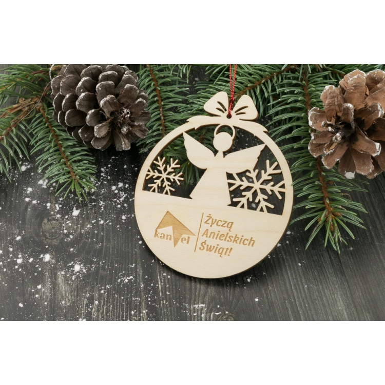 Holz-Weihnachtskugeln - Größe 80x93mm - individuelle Gravur - BDR024