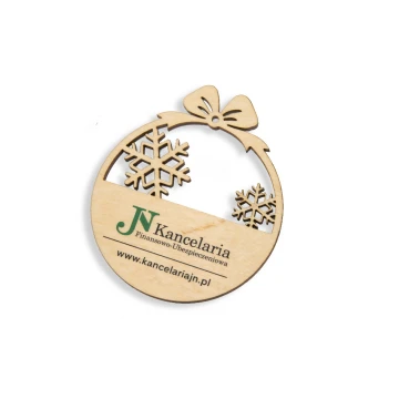 Holz-Weihnachtskugeln mit beliebigem UV-Druck - Größe 71x82mm - BDR002