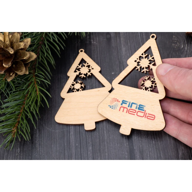 Holzweihnachtsbäume - Größe 64x94mm - individuelle Gravur - BDR042