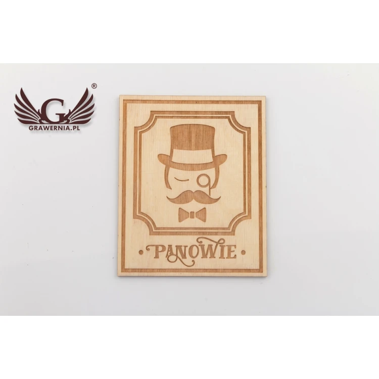 Holzschilder für Toiletten im Retro-Stil - TT039 - Größe 123x100mm