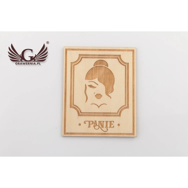 Holzschilder für Toiletten im Retro-Stil - TT039 - Größe 123x100mm